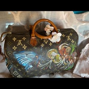 Custom hand painted Authentic Louis Vuitton Speedy
